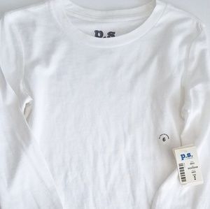 White Long Sleeve Shirt for Girls